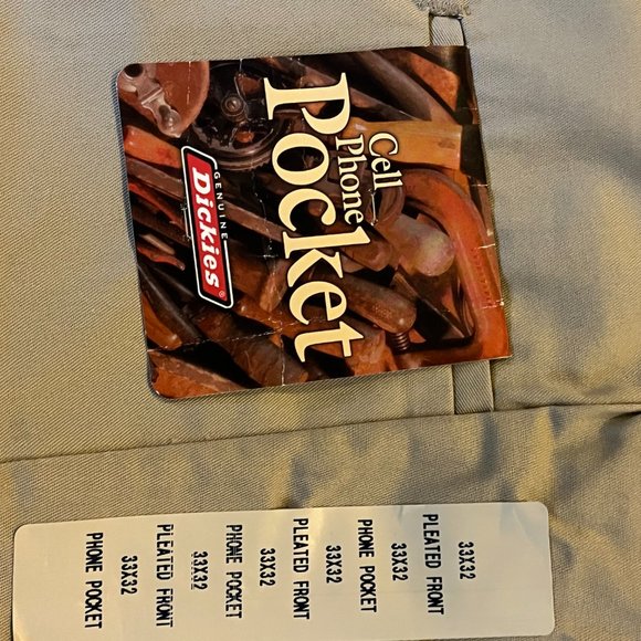 Dickies Pleated Work Pants with Cell Phone Pocket - Picture 3 of 11
